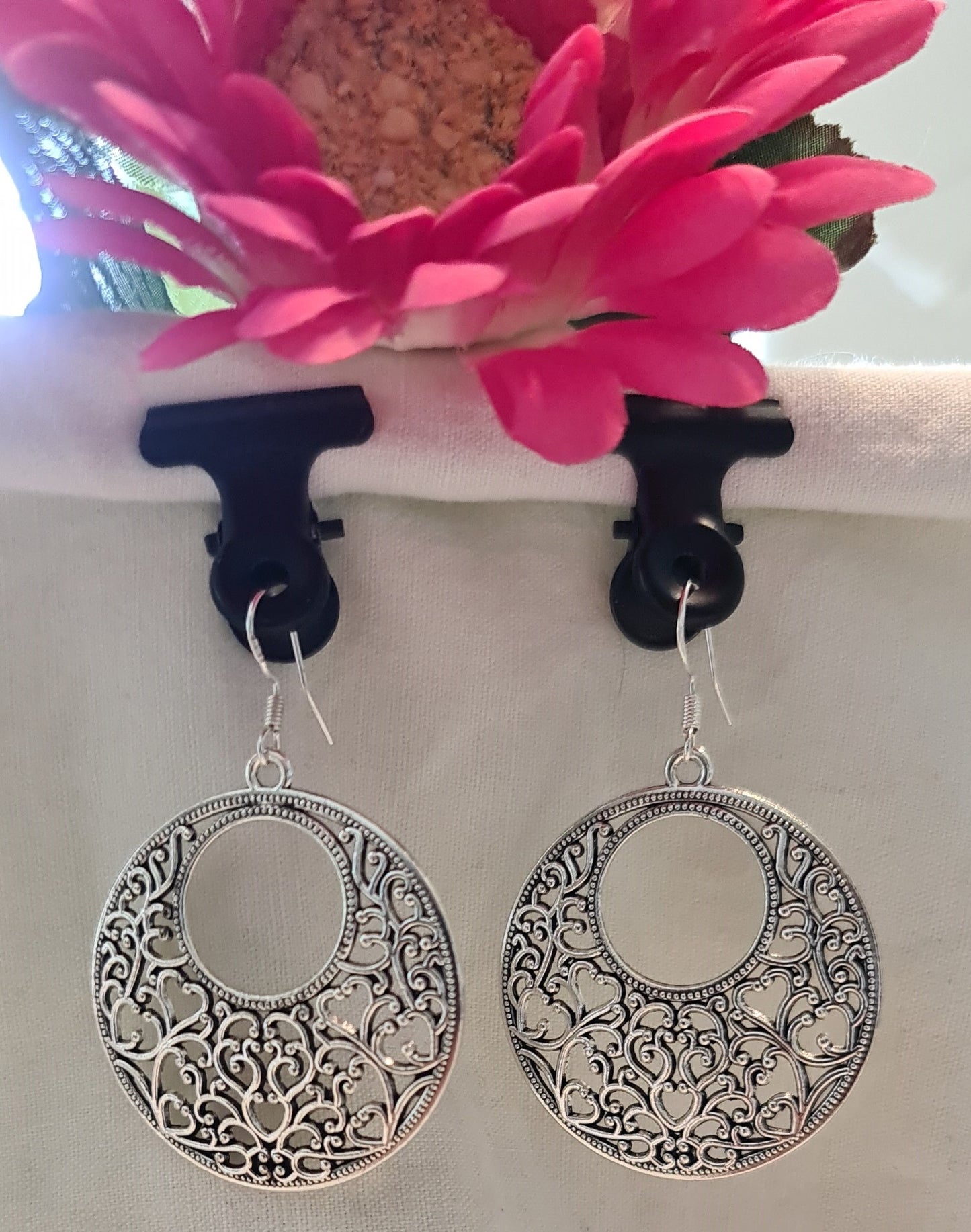 Boucles d'oreilles "Motifs d'argent"