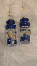 Boucles d'oreilles "Flacon marin"