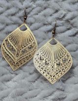 boucles d'oreilles "Feuille filigrane"