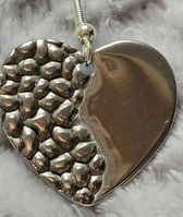 Boucles d'oreilles "triangle et coeur"
