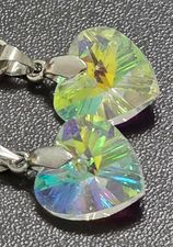 Boucles d'oreille "Coeur cristal"