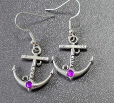 Boucles d'oreilles "Ancre marine"
