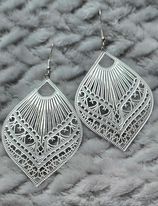 boucles d'oreilles "Feuille filigrane"