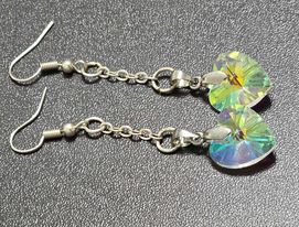 Boucles d'oreille "Coeur cristal"