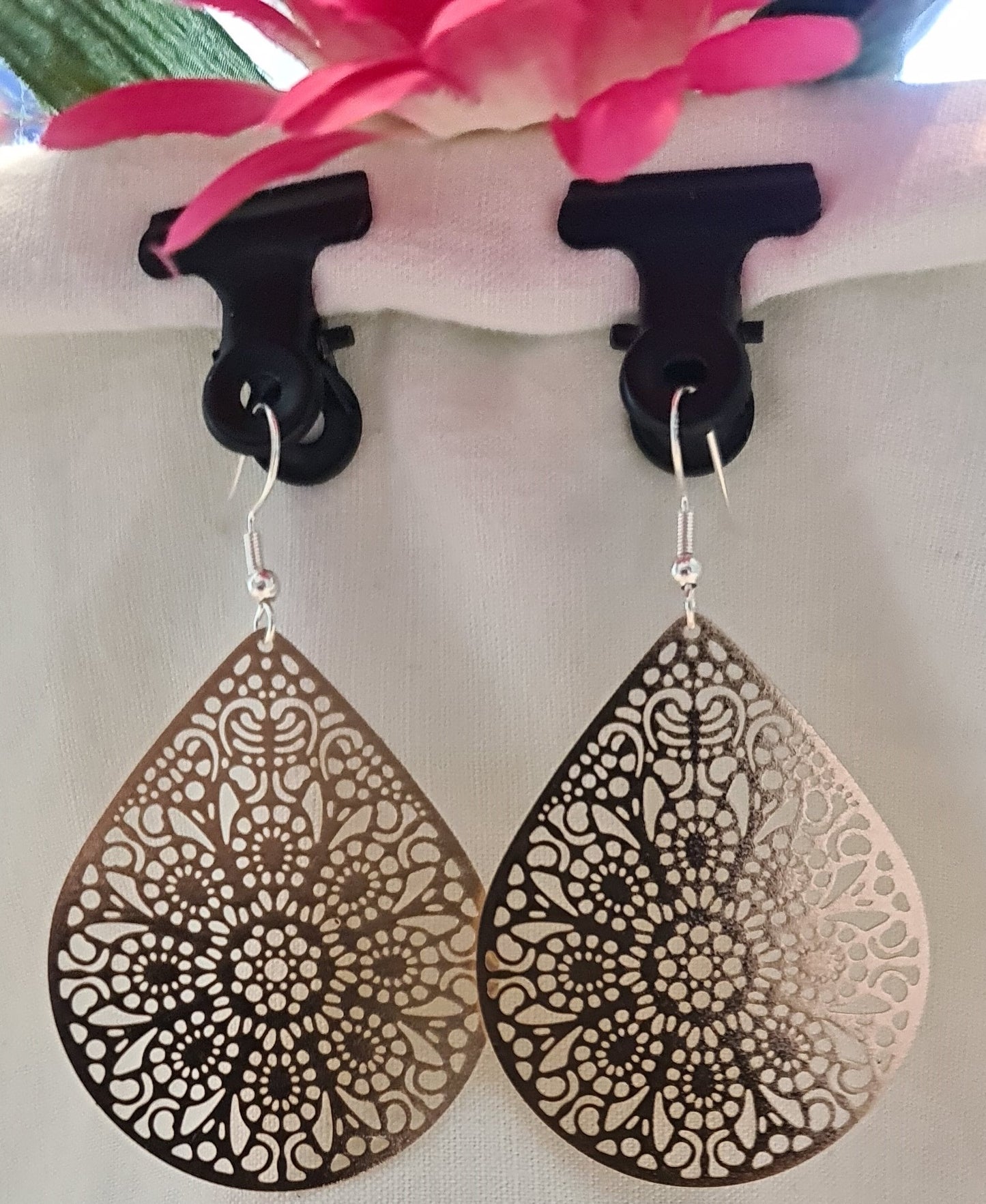 Boucles d'oreilles "Fleur orientale"