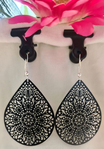 Boucles d'oreilles "Fleur orientale"