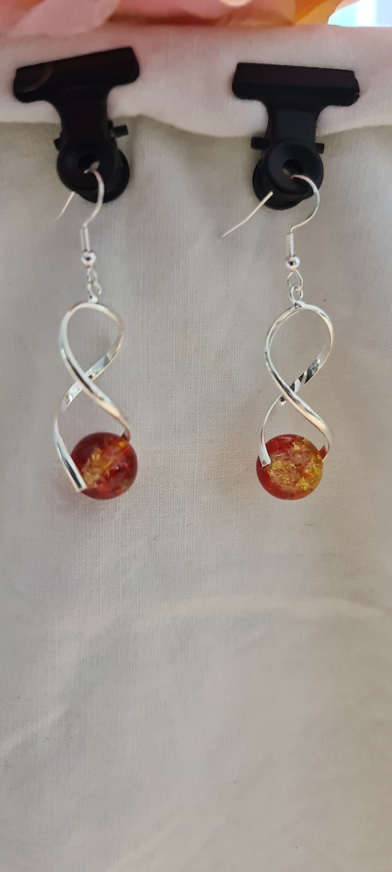 Boucles d'oreilles "Spirale de perle"
