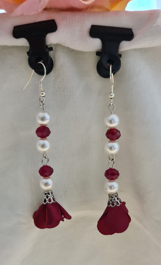 Boucles d'oreilles "Chute de fleur"