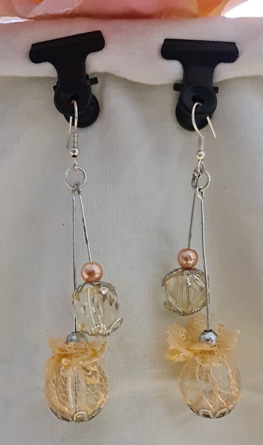 Boucles d'oreilles "Perles transparentes"