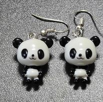 Boucles d'oreille "Bébé panda"