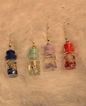 Boucles d'oreilles "Flacon marin"