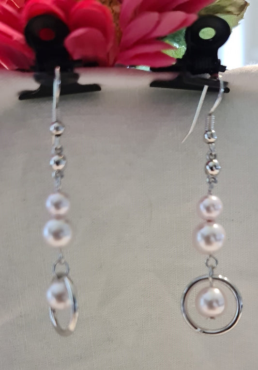 Boucles d'oreilles "Cercle de perles"