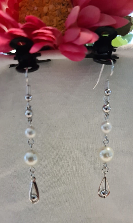 Boucles d'oreilles "Chute de perles"