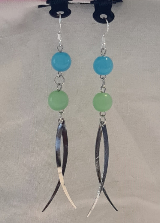 Boucles d'oreilles "Arc d'argent"