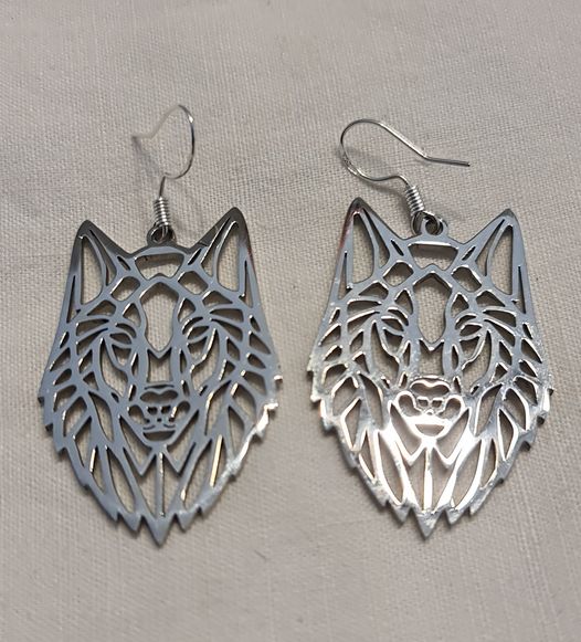 Boucles d'oreilles "Têtes de loup"